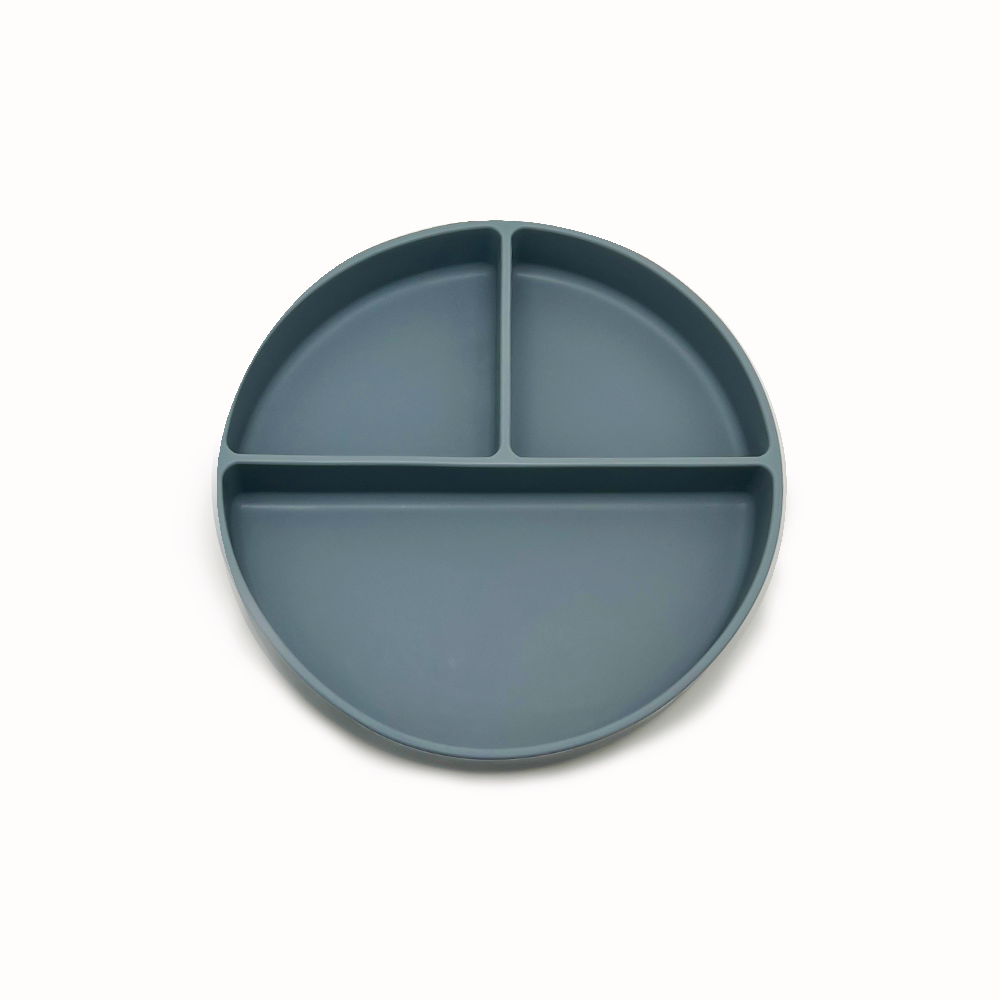 Plato Redondo con 3 Divisiones de Silicona | Pink