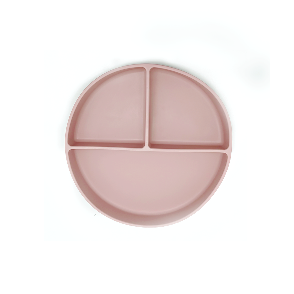Plato Redondo con 3 Divisiones de Silicona | Rose